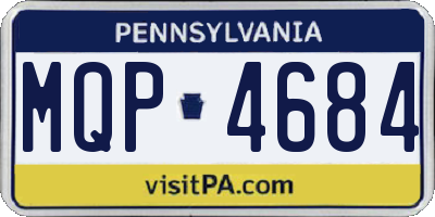 PA license plate MQP4684