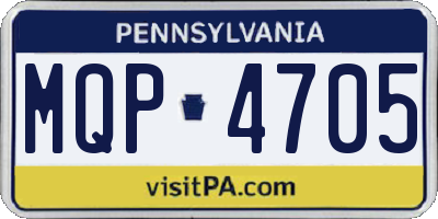 PA license plate MQP4705