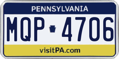 PA license plate MQP4706