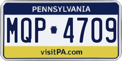 PA license plate MQP4709
