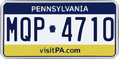 PA license plate MQP4710