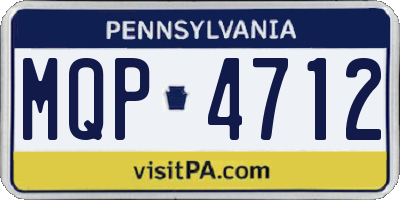 PA license plate MQP4712