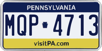 PA license plate MQP4713