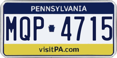 PA license plate MQP4715