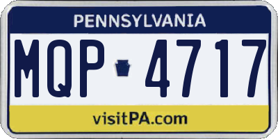 PA license plate MQP4717