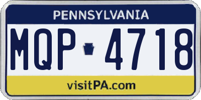 PA license plate MQP4718