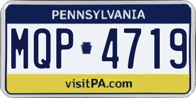 PA license plate MQP4719