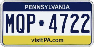 PA license plate MQP4722
