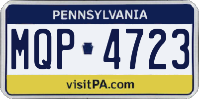 PA license plate MQP4723