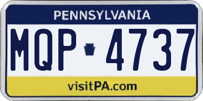 PA license plate MQP4737