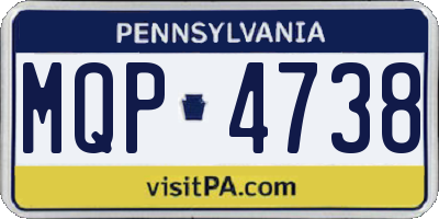 PA license plate MQP4738