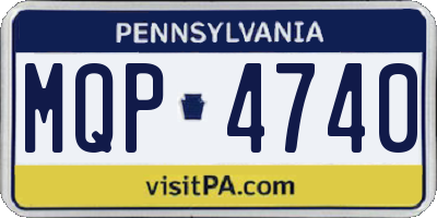 PA license plate MQP4740