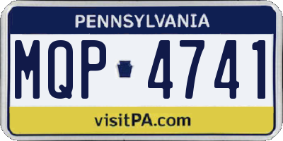 PA license plate MQP4741
