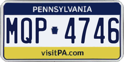 PA license plate MQP4746