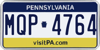 PA license plate MQP4764