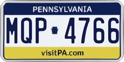 PA license plate MQP4766