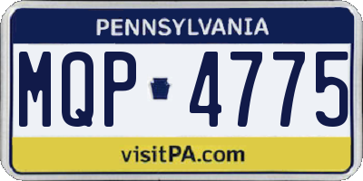 PA license plate MQP4775