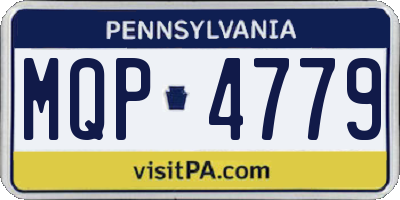 PA license plate MQP4779