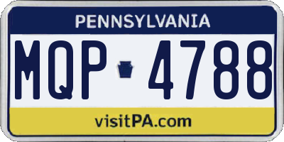 PA license plate MQP4788