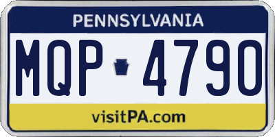 PA license plate MQP4790