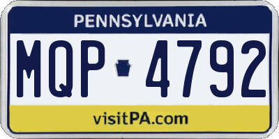 PA license plate MQP4792