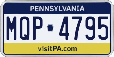PA license plate MQP4795
