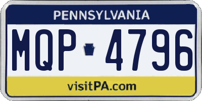 PA license plate MQP4796