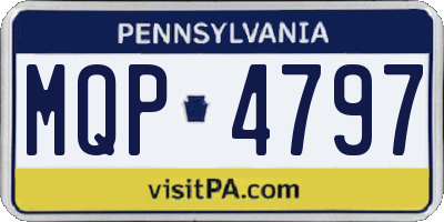 PA license plate MQP4797