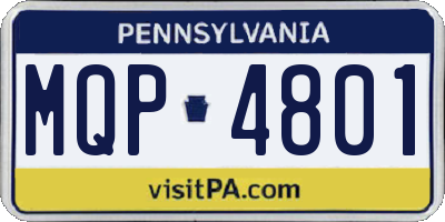 PA license plate MQP4801