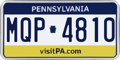 PA license plate MQP4810