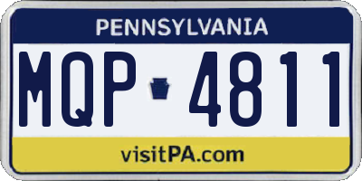 PA license plate MQP4811