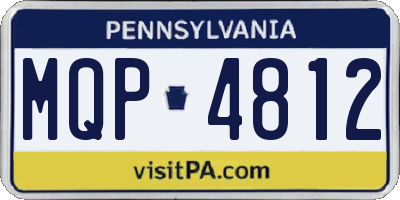 PA license plate MQP4812