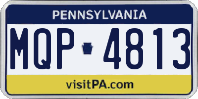 PA license plate MQP4813