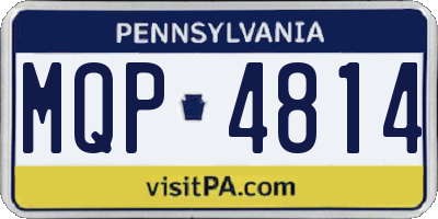 PA license plate MQP4814