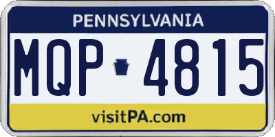 PA license plate MQP4815