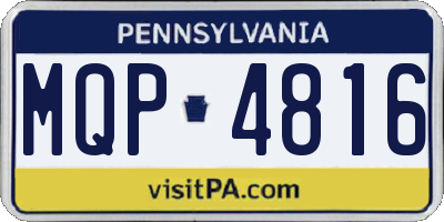 PA license plate MQP4816