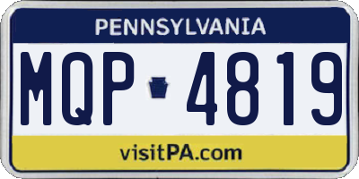 PA license plate MQP4819