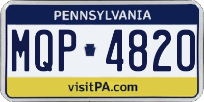 PA license plate MQP4820