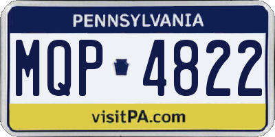 PA license plate MQP4822