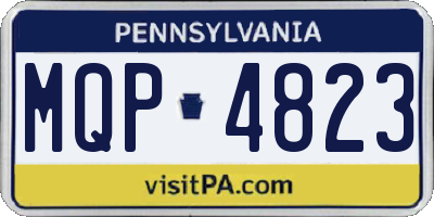 PA license plate MQP4823