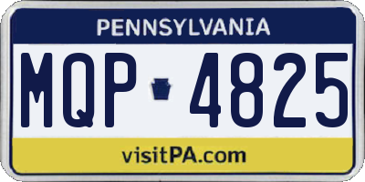 PA license plate MQP4825