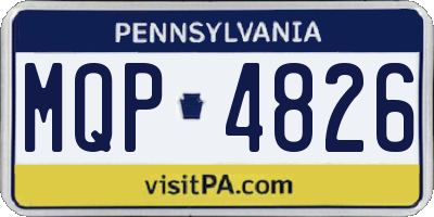 PA license plate MQP4826