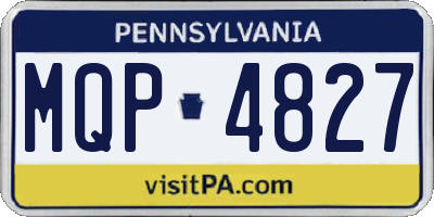 PA license plate MQP4827