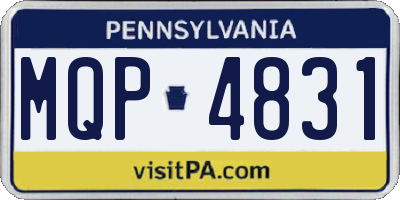 PA license plate MQP4831