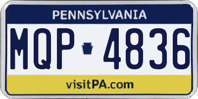 PA license plate MQP4836
