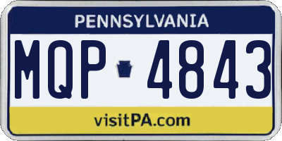 PA license plate MQP4843