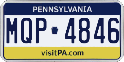 PA license plate MQP4846