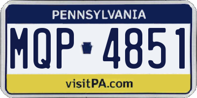 PA license plate MQP4851
