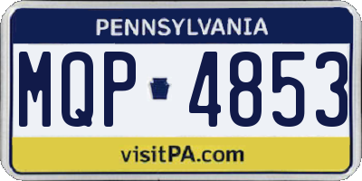 PA license plate MQP4853