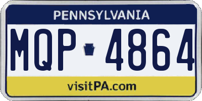 PA license plate MQP4864